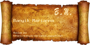 Banyik Marianna névjegykártya